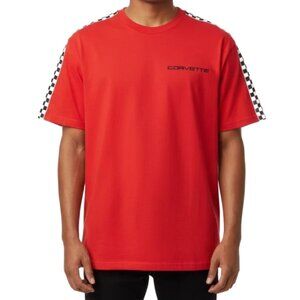 Corvette GM Officially Licensed T-Shirt Embroidered Racing Flags Mens Large